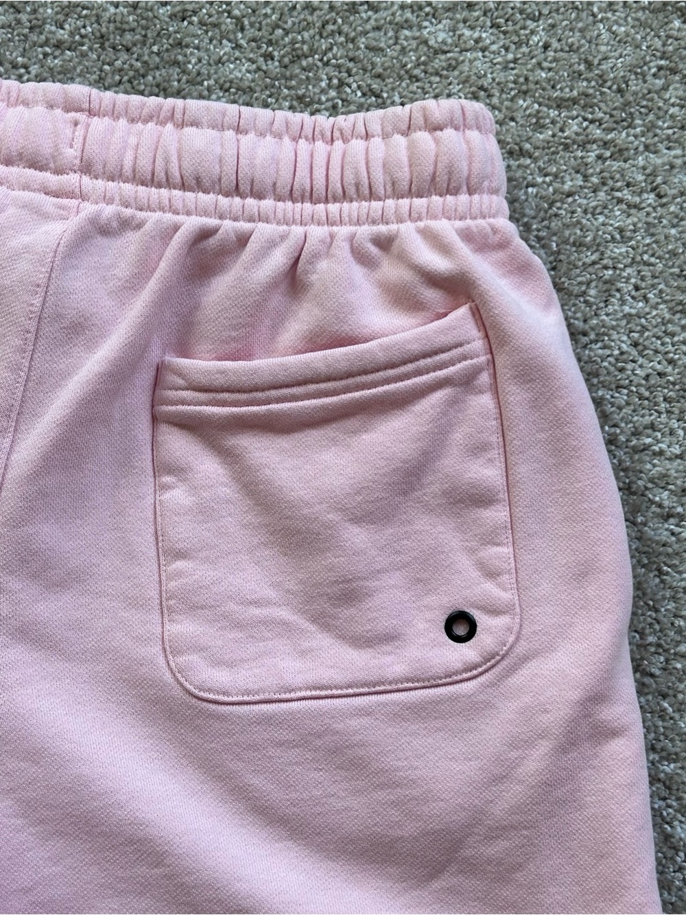 Nike Club Fleece Womens Pink Sweat Shorts Size M French Terry Drawstring - Picture 9 of 9